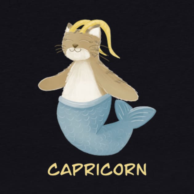 Capricorn cat zodiac sign by AbbyCatAtelier